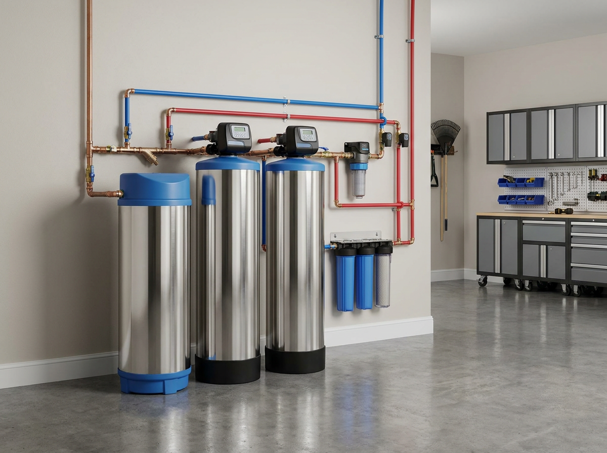 Whole-home carbon and PFAS filtration tank system